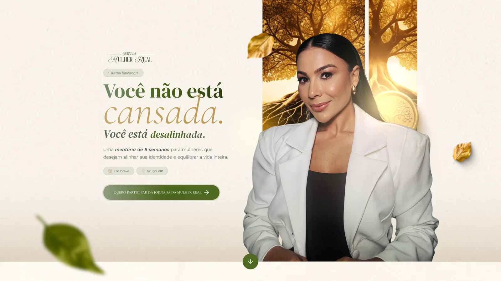 Página completa do projeto Mulher Real