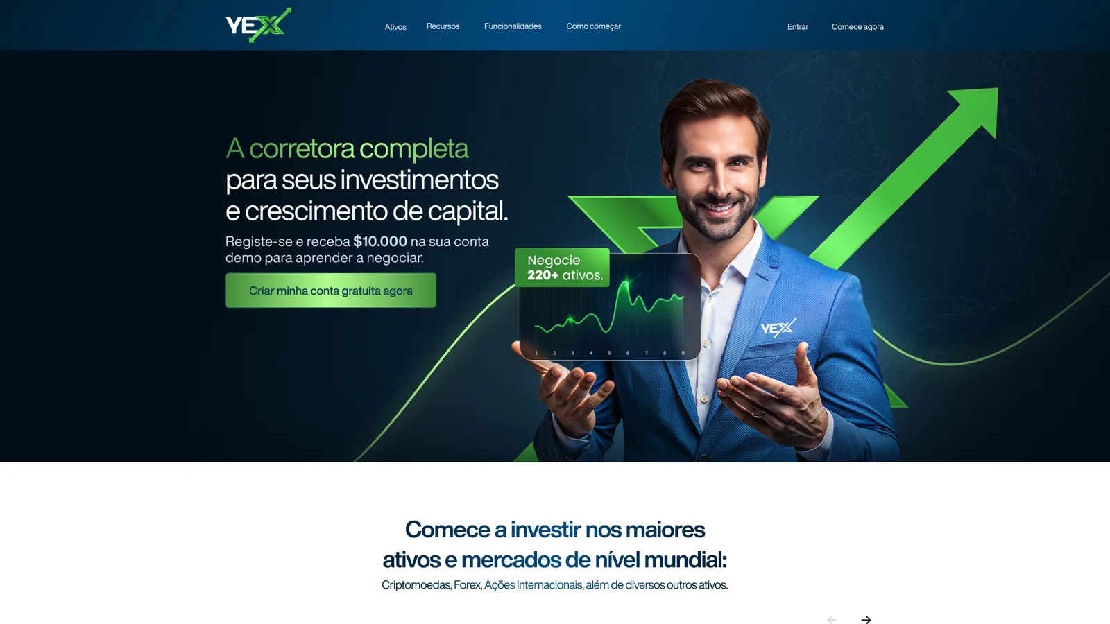 Full page of the YEX project
